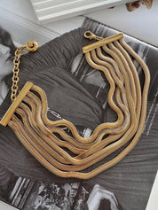 Vintage Givenchy Necklace choker Gold matte snake chain , vintage gift necklace, jewelry  for women,  Anniversary Gift