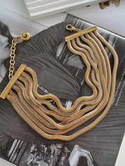 Vintage Givenchy Necklace choker Gold matte snake chain , vintage gift necklace, jewelry  for women,  Anniversary Gift