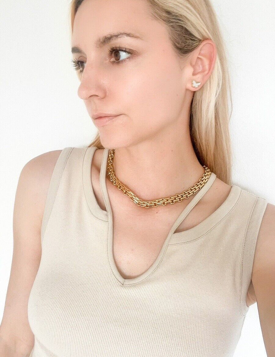 Vintage Givenchy Necklace, Vintage Necklace, Choker Necklace Gold, Gold Choker Necklace, Gift for her, Jewelry for women
