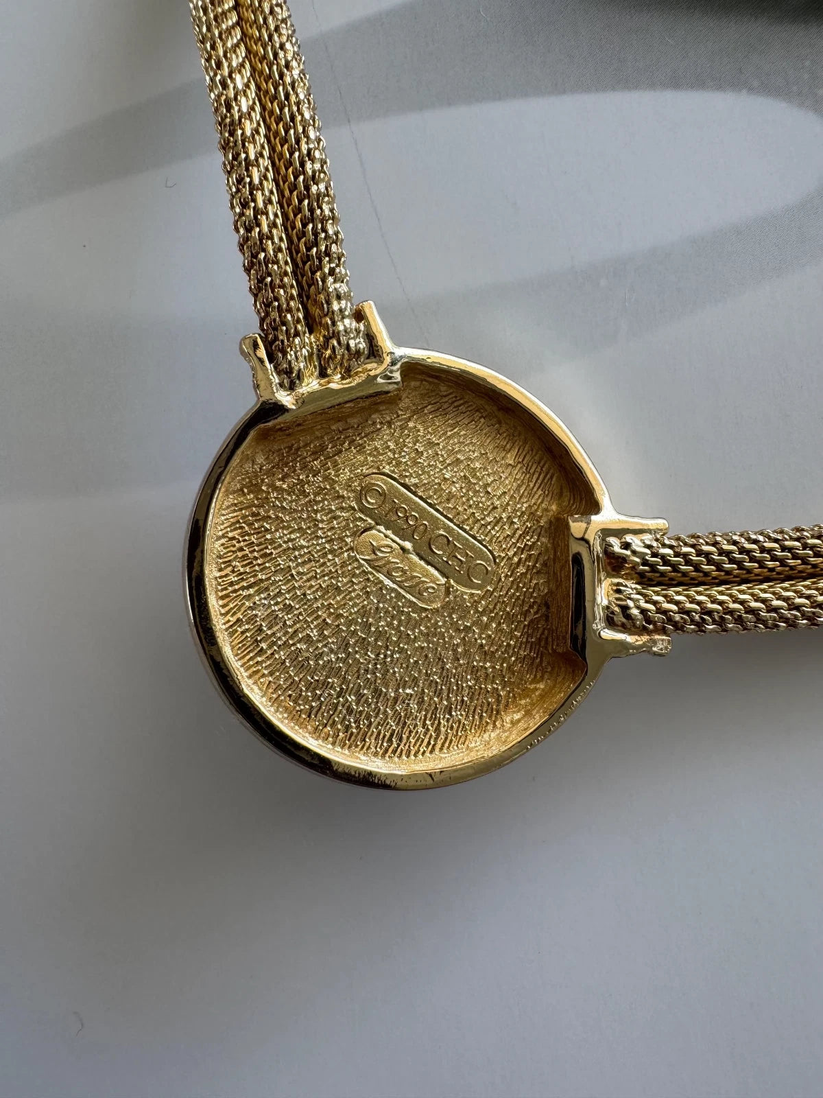 Grosse Necklace, Vintage Necklace Gold Tone Pendant Necklace, Faux Pearl Pendant, birthday gift, Gift for women, Jewelry for Women