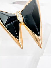 Vintage Hanae Mori Butterly brooch, vintage golden brooch, Set  of 2, Vintage Brooch Pin, Statement Brooch, Brooch for mom