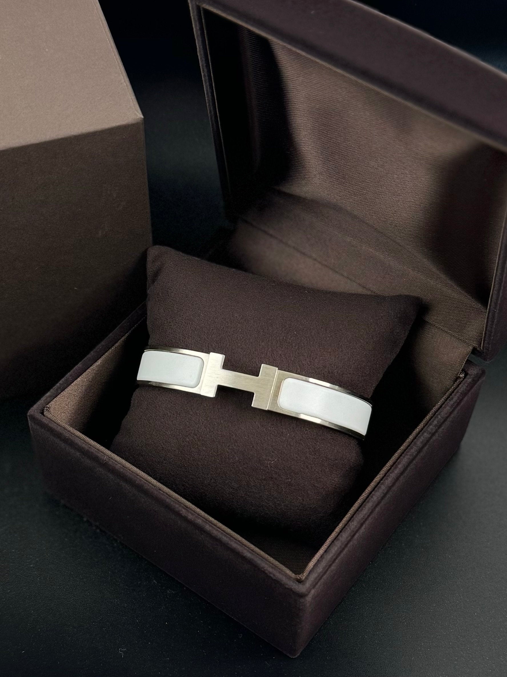 Hermes Clic HH  Bracelet, Enamel  Bracelet, vintage Bracelets, Silver Bracelets, Everyday Jewelry, Made in France, Unisex Bracelet Men’s