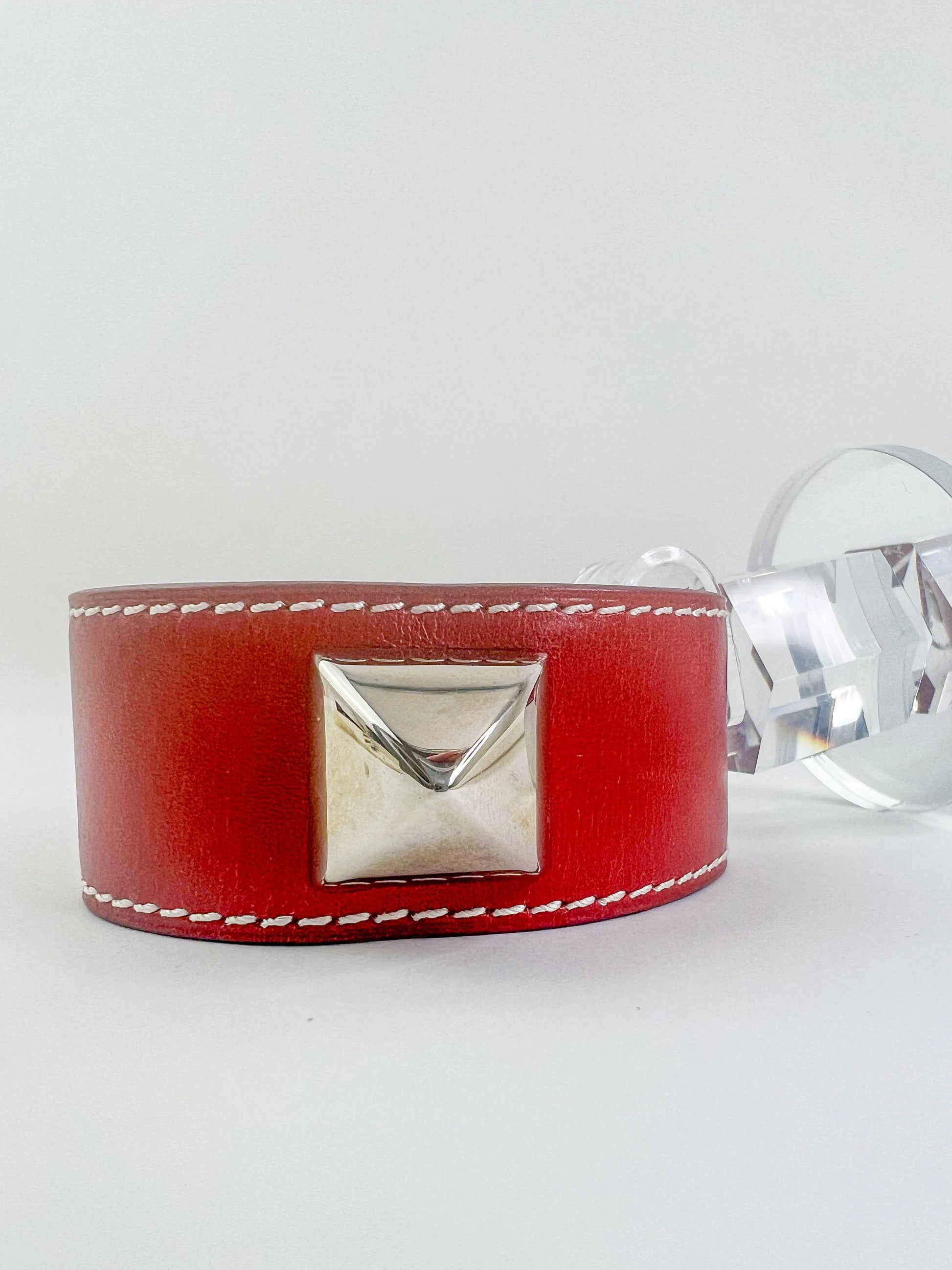 Hermes Medor Bracelet , Leather Bracelet, vintage Bracelets, Silver Bracelets, Everyday Jewelry, Made in France, Unisex Bracelet