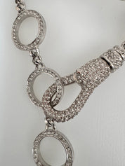 Vintage Christian Dior Necklace, Silver Tone Chain Necklace Rare JOHN GALLIANO Very Rare, Vintage Costume Jewelry, Jewelry for women
