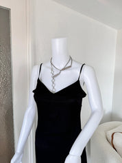 Vintage Christian Dior Necklace, Silver Tone Chain Necklace Rare JOHN GALLIANO Very Rare, Vintage Costume Jewelry, Jewelry for women