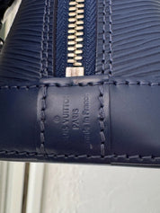 Authentic Louis Vuitton Alma BB Indigo Made in France M40855 Bag Leather Women Vintage Bags for Women