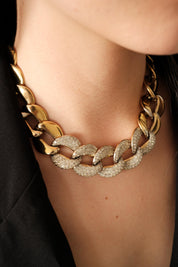Vintage Yves Saint Laurent  Necklace Gold  Ysl choker Yves Saint Laurent,  Gold Tone Necklace, Statement YSL necklace , Gift for her