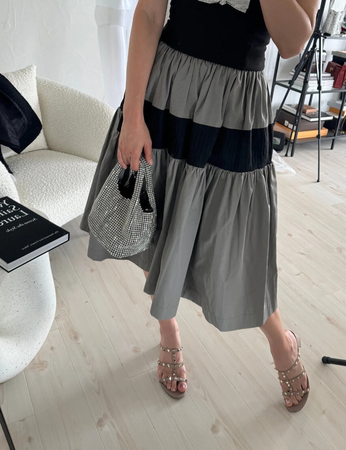 Vintage 1970s, Yves Saint Laurent skirt , Made in France, YSL vintage runway clothes, Saint Laurent Rive Gauche 38 clothing, luxury skirt