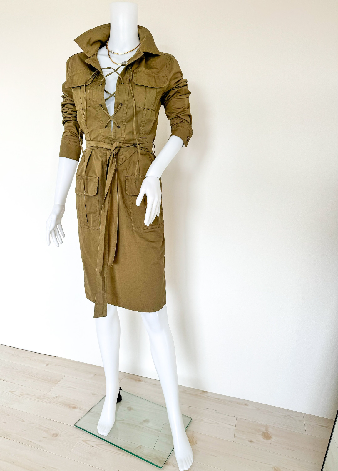 SOLD OUT2002 Tom Ford for Yves Saint Laurent Safari Dress vintage Kh Bujor Japan SOLD OUT2002 Tom Ford for Yves Saint Laurent Safari Dress vintage Kh Bujor Japan