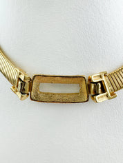 Vintage Givenchy Necklace, Vintage Gold Tone Necklace Gaspipe Necklace, Vintage Choker Necklace, Jewelry for Women, Gold Chain, Gift for her