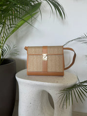Leather Handbag, Vintage bag Valentino Garavani, Flap Bag, shoulder bag, Crossbody Bag, Tassel Baige bag, Shopping bag, Personalized gift