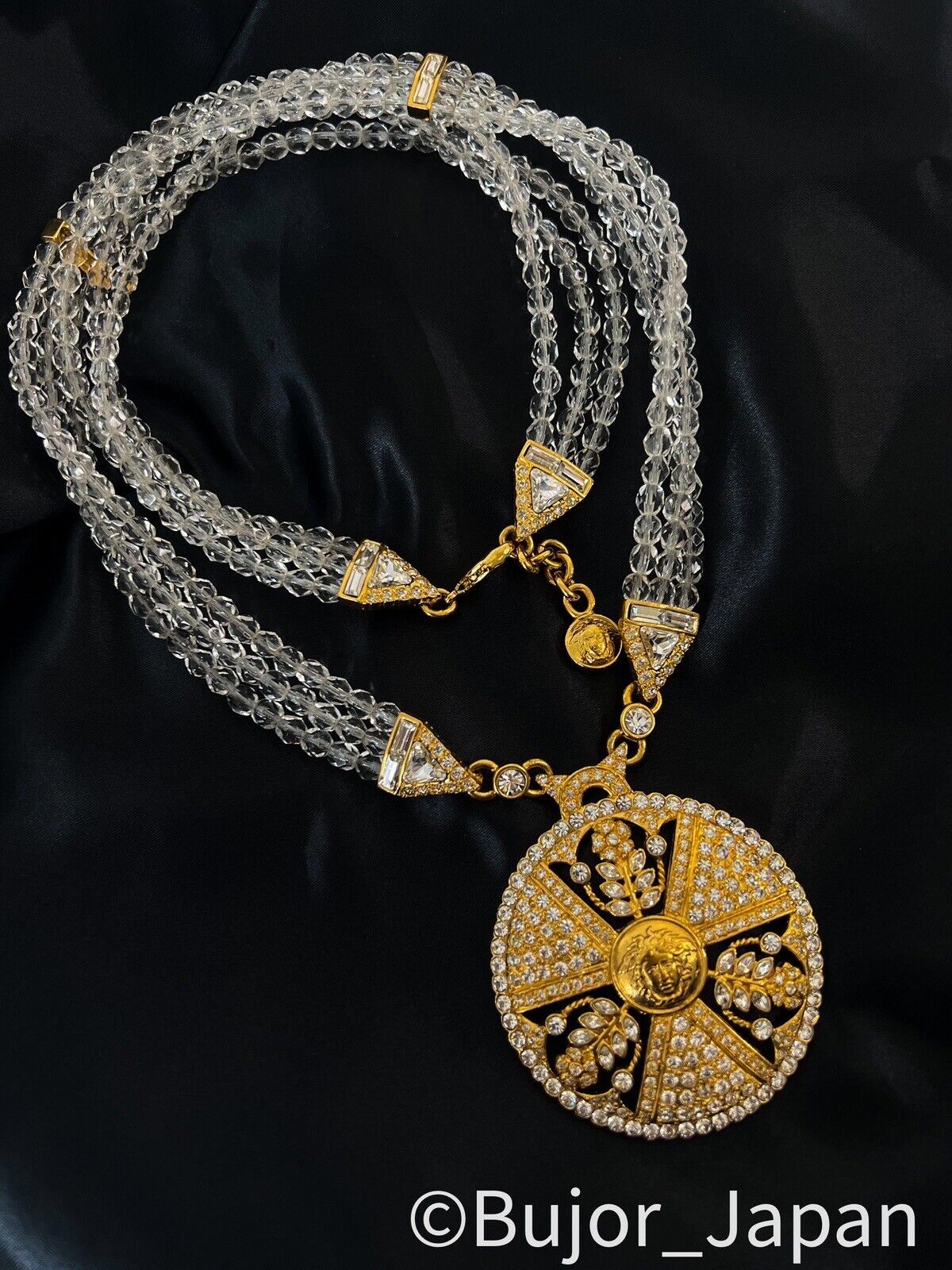 Vintage Versace Medusa necklace, Versace 3 row choker, Versace medalion necklace, Versace men, Versace women, Versace made in Italy