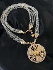 Vintage Versace Medusa necklace, Versace 3 row choker, Versace medalion necklace, Versace men, Versace women, Versace made in Italy