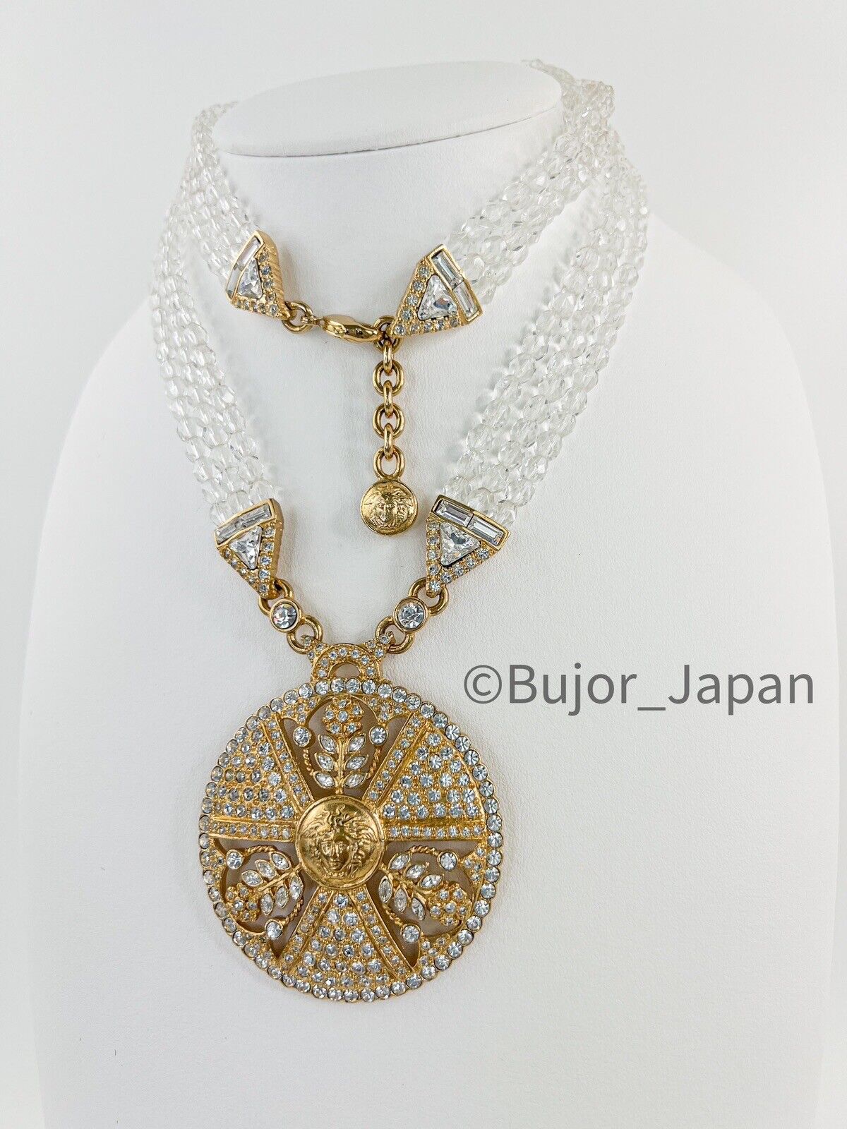 Vintage Versace Medusa necklace, Versace 3 row choker, Versace medalion necklace, Versace men, Versace women, Versace made in Italy