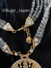 Vintage Versace Medusa necklace, Versace 3 row choker, Versace medalion necklace, Versace men, Versace women, Versace made in Italy