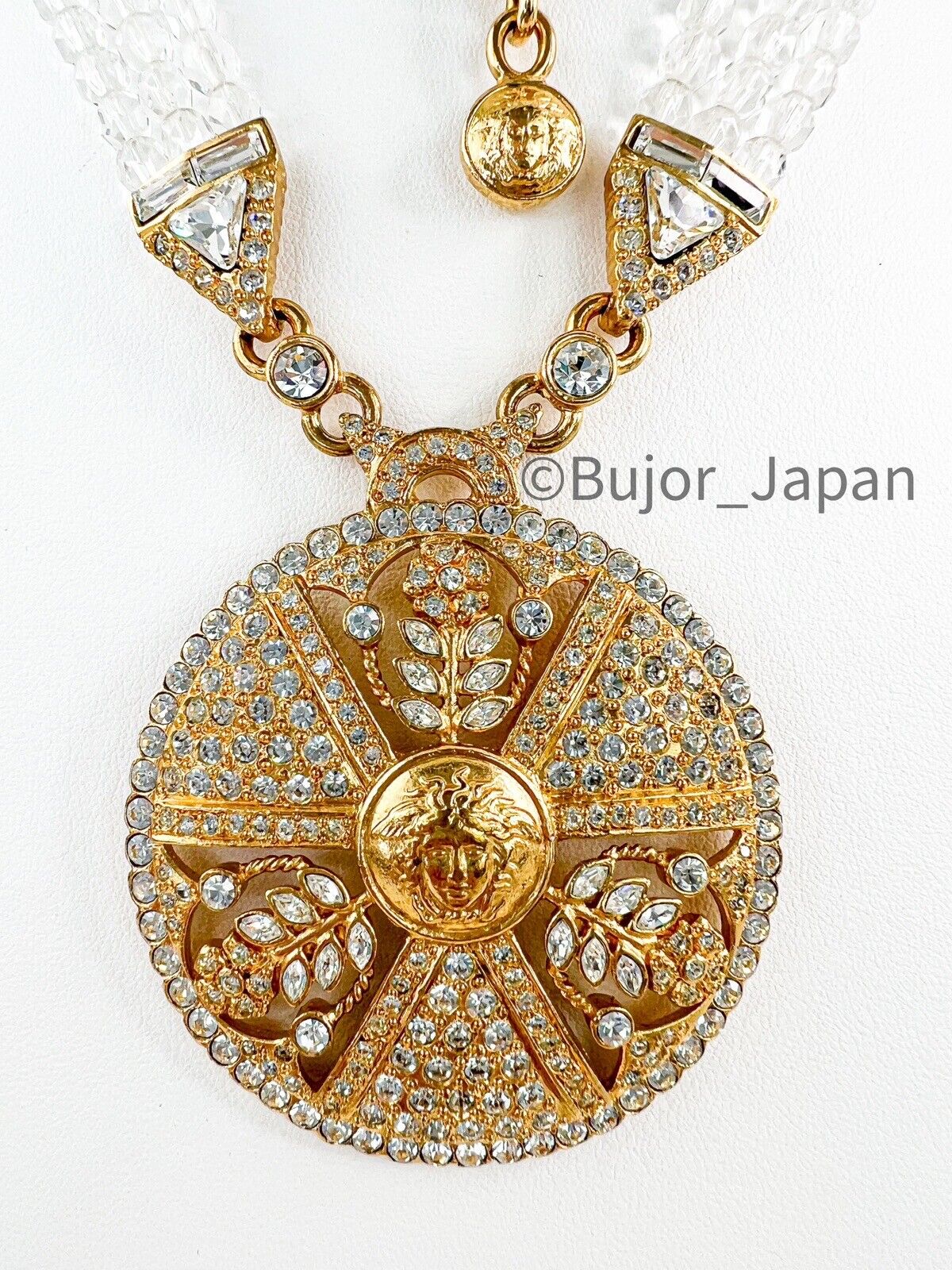 Vintage Versace Medusa necklace, Versace 3 row choker, Versace medalion necklace, Versace men, Versace women, Versace made in Italy