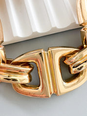 Vintage 1970s Dior Bracelet, Gold plated  Chunky Anchor Chain Link, Signed Christian Dior Jewelry, Statement Designer Bracelet 19cm / 7.48in