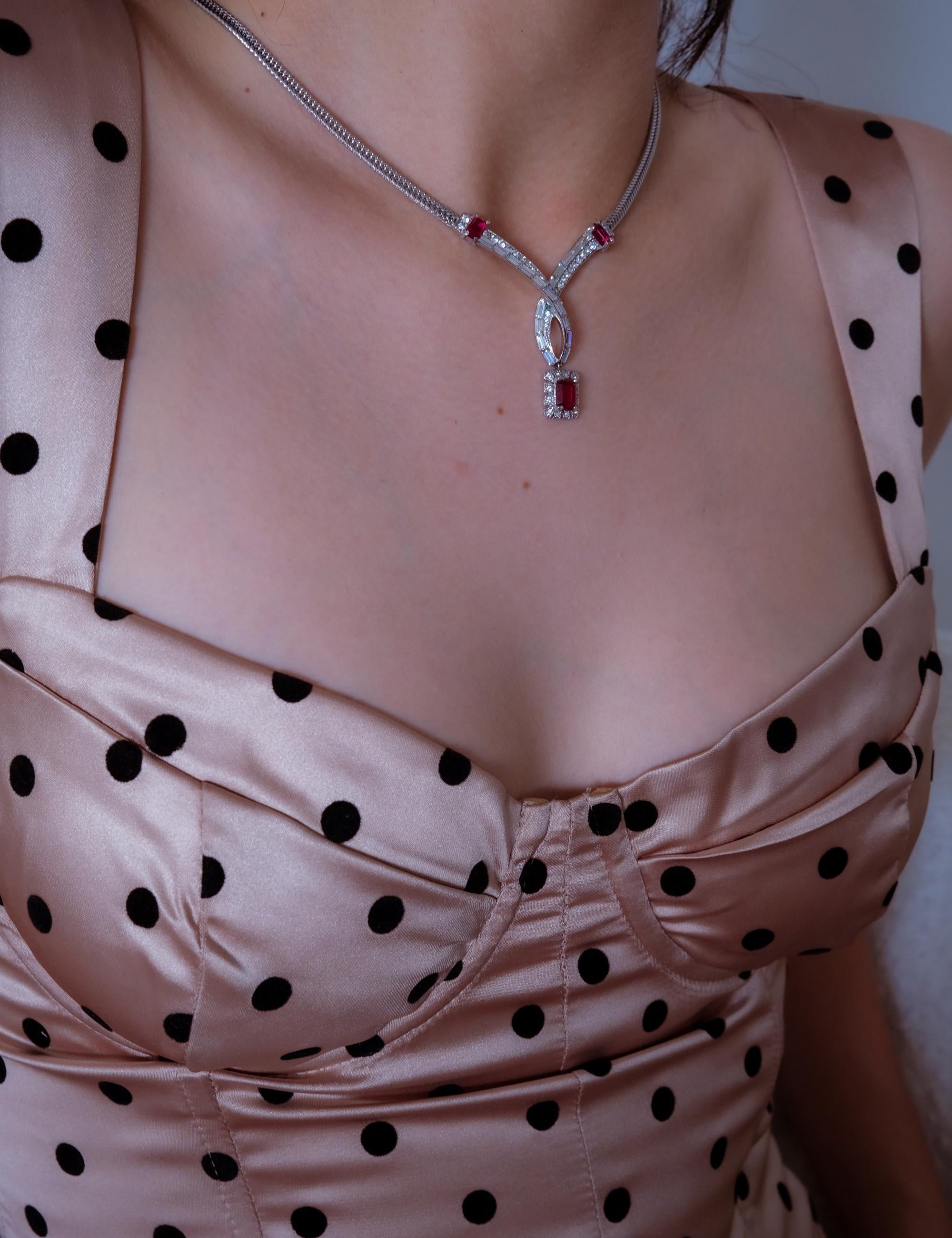 Vintage Attwood and Sawyer silver choker styled for an elegant evening look
