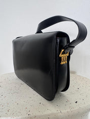 Vintage Celine bag, Celine Paris Triomphe Shoulder Bag Black box Made in Italy, Celine box  bag, Celine 80s, Rare Celine bag, Bag Leather