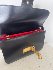 Vintage Celine bag, Celine Paris Triomphe Shoulder Bag Black box Made in Italy, Celine box  bag, Celine 80s, Rare Celine bag, Bag Leather