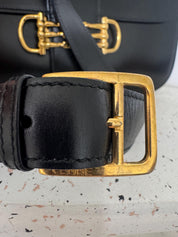 Vintage Celine bag, Celine Paris Triomphe Shoulder Bag Black Box Made in Italy