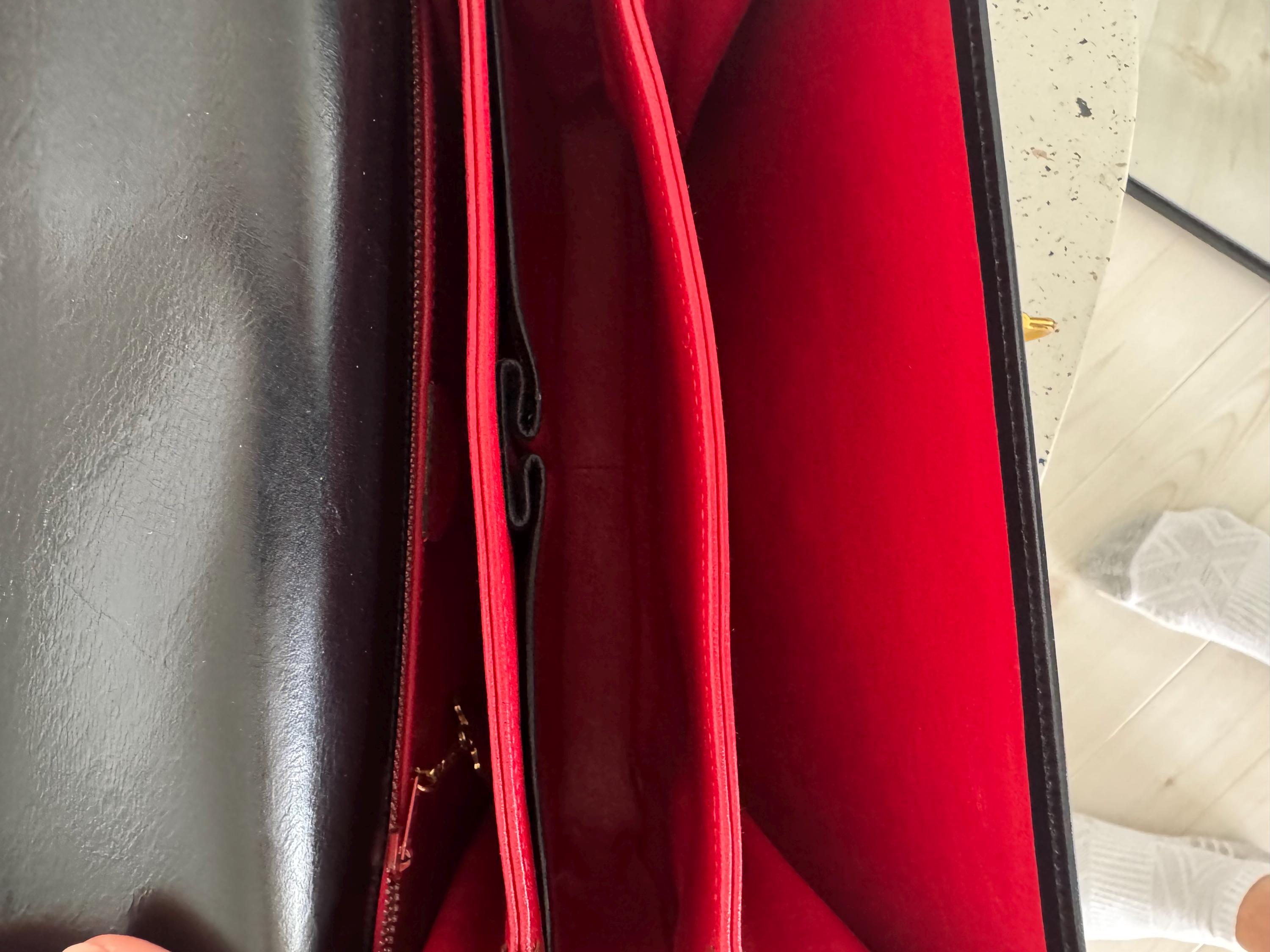 Vintage Celine bag, Celine Paris Triomphe Shoulder Bag Black Box Made in Italy