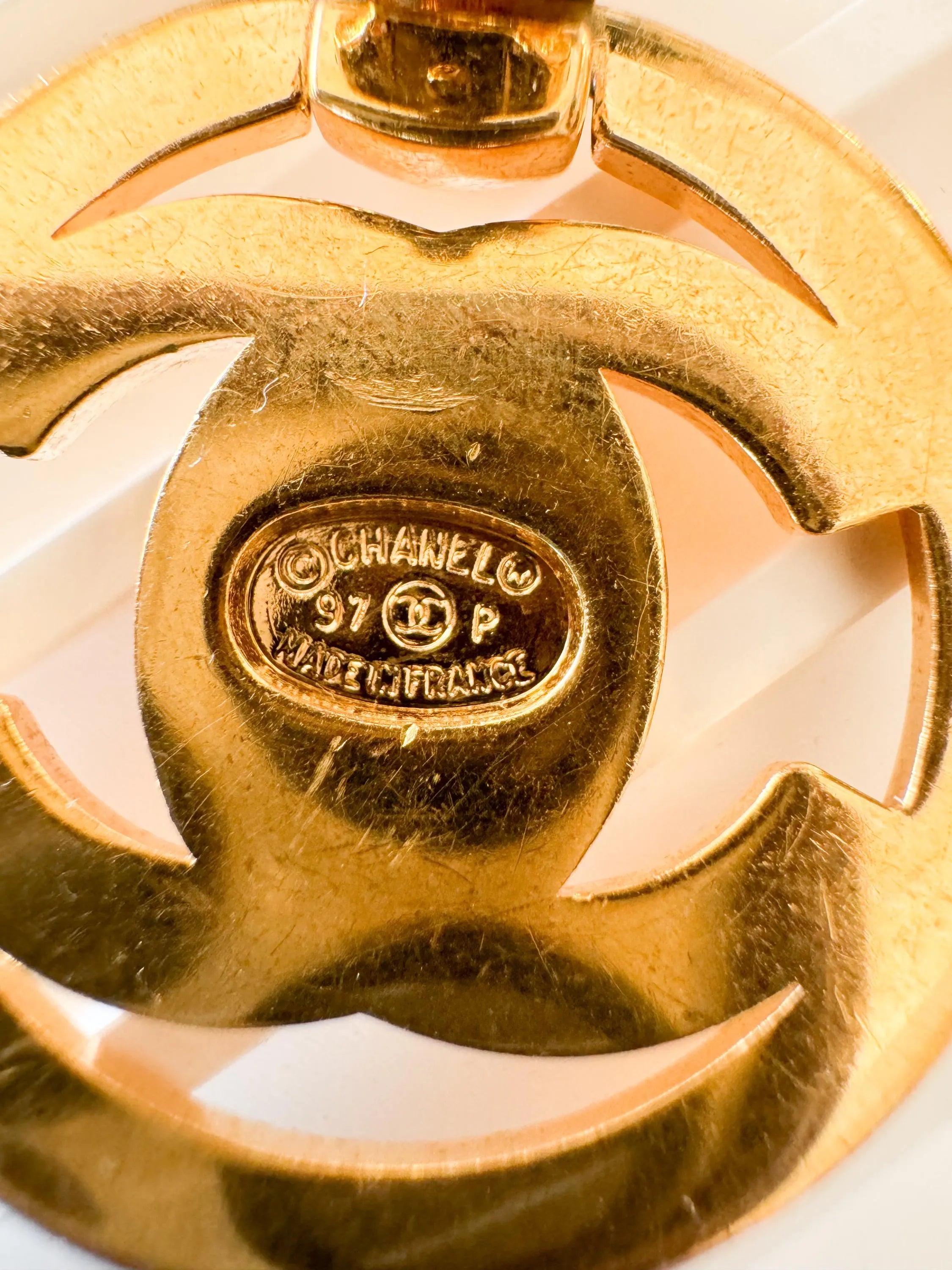 Vintage Chanel Earrings, Gold Tone Earrings, Made in France, Chanel CC Logo, Vintage Earrings, Clip on Earrings, Vintage Jewelry Gold