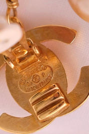 Vintage Chanel Earrings, Gold Tone Earrings, Made in France, Chanel CC Logo, Vintage Earrings, Clip on Earrings, Vintage Jewelry Gold