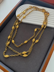 Vintage Chanel Necklace, Choker Necklace, Gold Tone Necklace, Made in France, Gold Coin Necklace, Medallion Necklace, Chanel Stamp necklace
