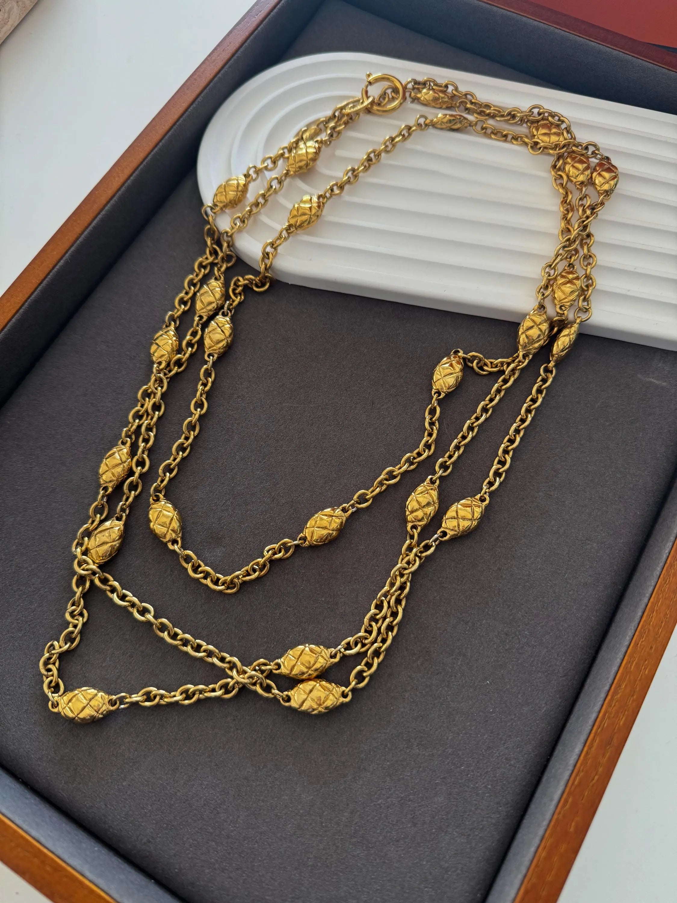 Vintage Chanel Necklace, Choker Necklace, Gold Tone Necklace, Made in France, Gold Coin Necklace, Medallion Necklace, Chanel Stamp necklace