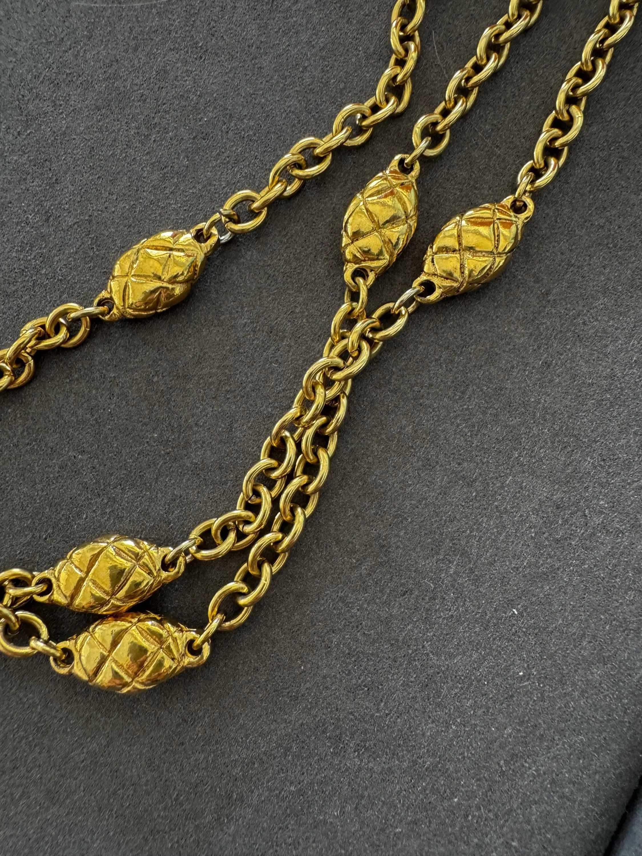 Vintage Chanel Necklace, Choker Necklace, Gold Tone Necklace, Made in France, Gold Coin Necklace, Medallion Necklace, Chanel Stamp necklace