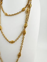 Vintage Chanel Necklace, Choker Necklace, Gold Tone Necklace, Made in France, Gold Coin Necklace, Medallion Necklace, Chanel Stamp necklace