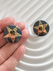 Vintage Christian Dior Star Clip-On Earrings: Gold-Tone, Made in Germany, Vintage Earrings, Jewelry for Women, Gift for her, Cute Earrings