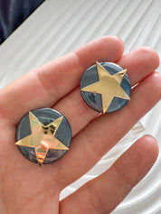 Vintage Christian Dior Star Clip-On Earrings: Gold-Tone, Made in Germany, Vintage Earrings, Jewelry for Women, Gift for her, Cute Earrings