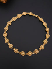 Vintage Christian Dior gold-tone necklace featuring 19 sculptural bee motifs, signed Dior Germany