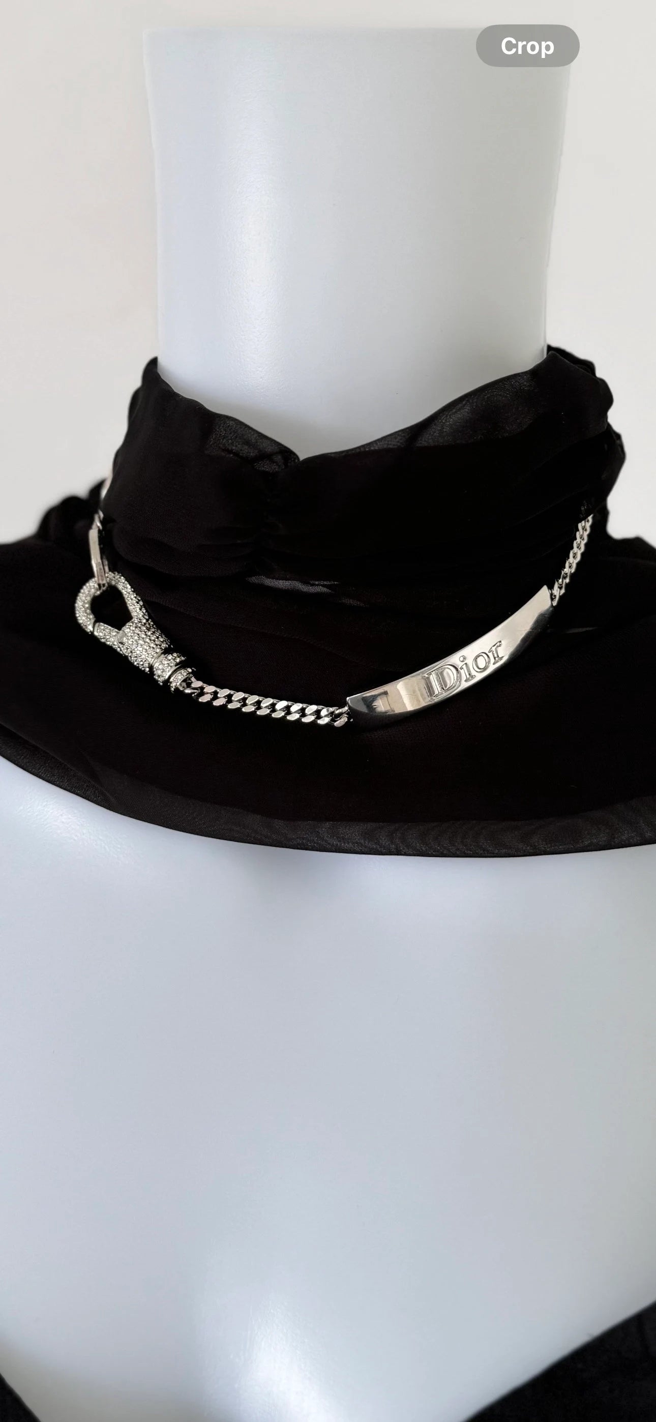 Vintage Christian Dior Hardcore Necklace, Silver Tone Chain Necklace Rare JOHN GALLIANO Very Rare, Vintage  Jewelry, Jewelry for women