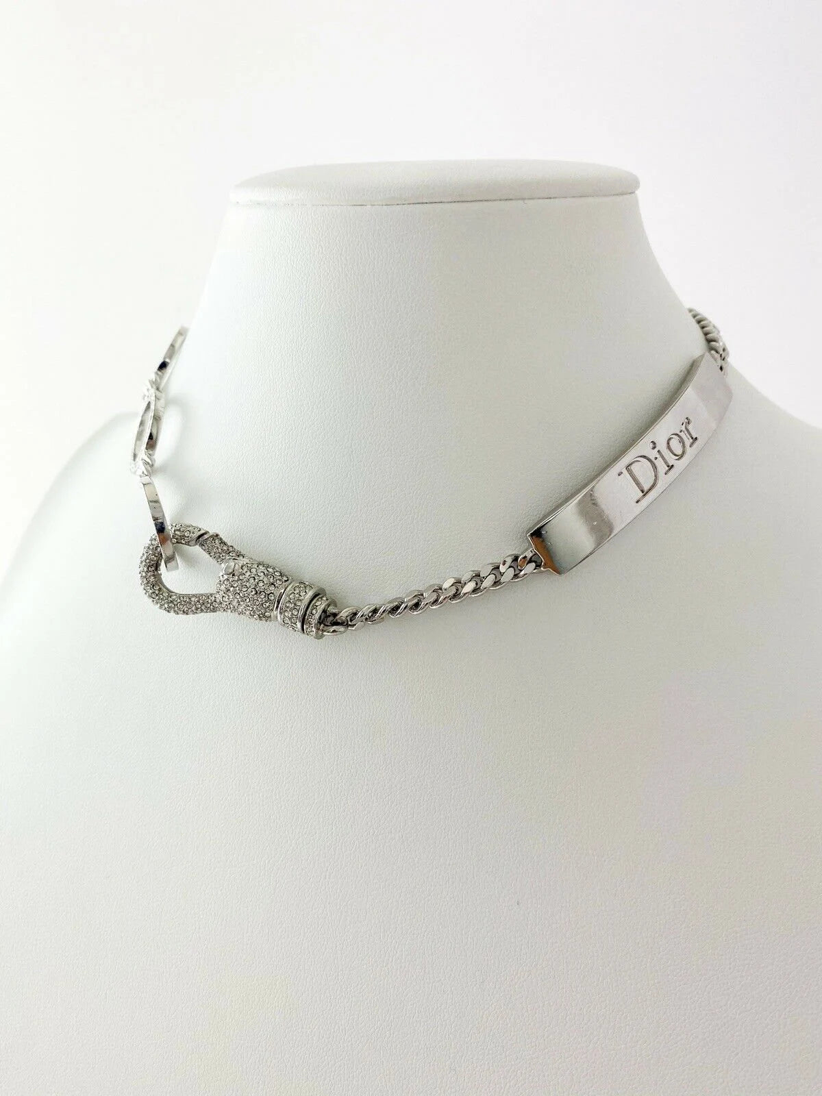 Vintage Christian Dior Hardcore Necklace, Silver Tone Chain Necklace Rare JOHN GALLIANO Very Rare, Vintage  Jewelry, Jewelry for women