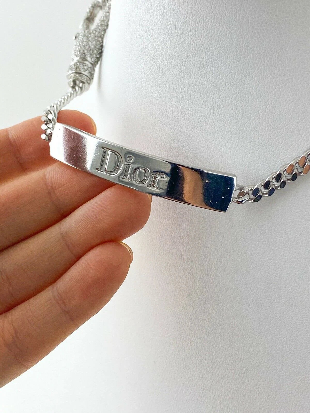 Vintage Christian Dior Hardcore Necklace, Silver Tone Chain Necklace Rare JOHN GALLIANO Very Rare, Vintage  Jewelry, Jewelry for women