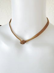 Vintage Christian Dior Necklace, Dior Chain Necklace, Dior knot necklace Snake chain  Necklace, Gift for her, gold zipper choker Women 