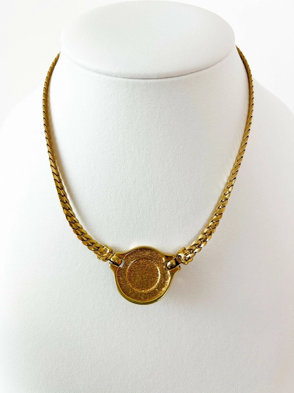 Vintage Christian Dior Necklace, dior coin necklace,  vintage coin chocker , CD Logo Rhinestone, Jewelry for Women, Gift for her, gold plate