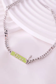 Vintage Christian Dior Necklace, Bridal Necklace, Vintage Necklace, Personalised Gifts, Choker Necklace Silver, CD Logo, Gift for Her