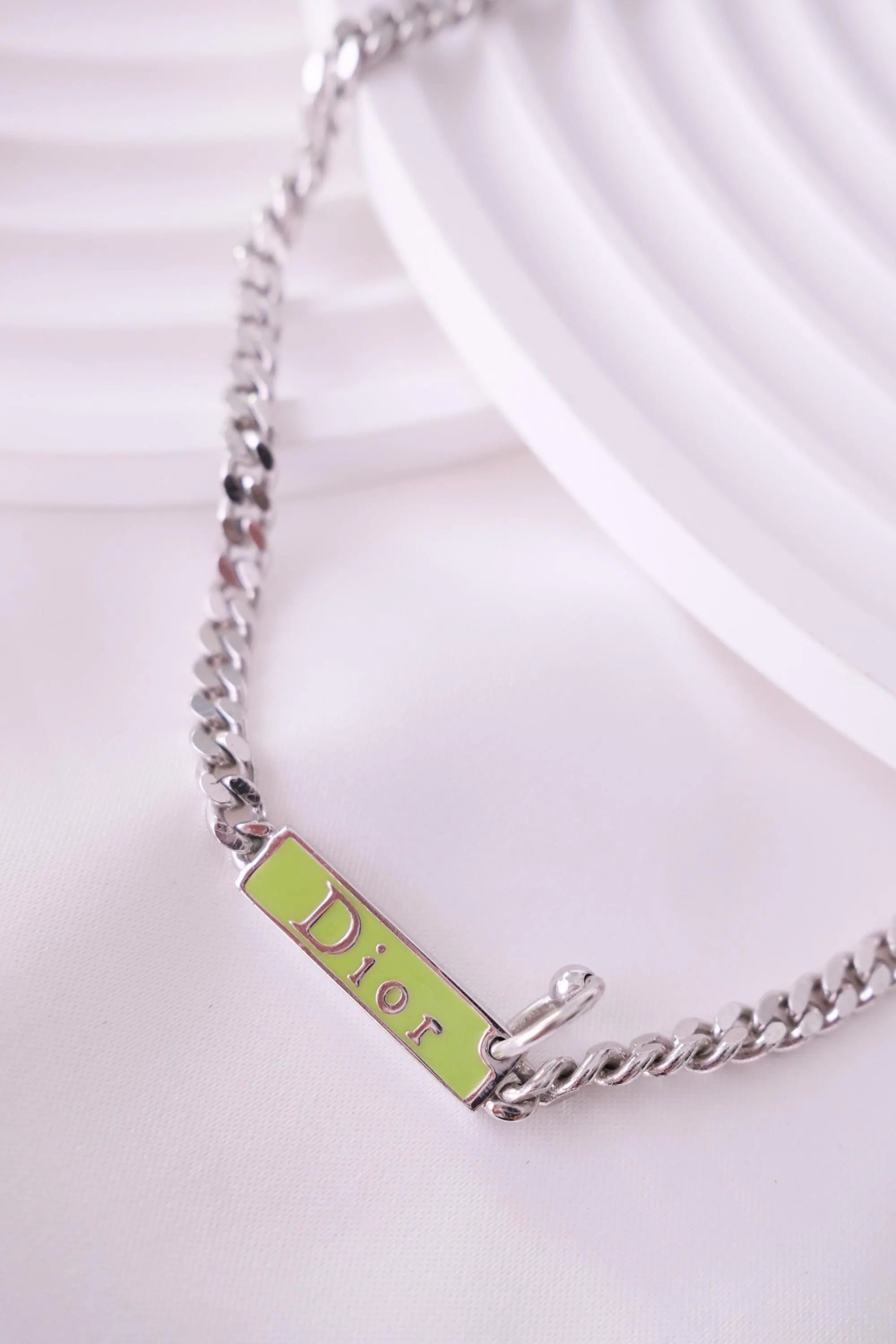 Vintage Christian Dior Necklace, Bridal Necklace, Vintage Necklace, Personalised Gifts, Choker Necklace Silver, CD Logo, Gift for Her