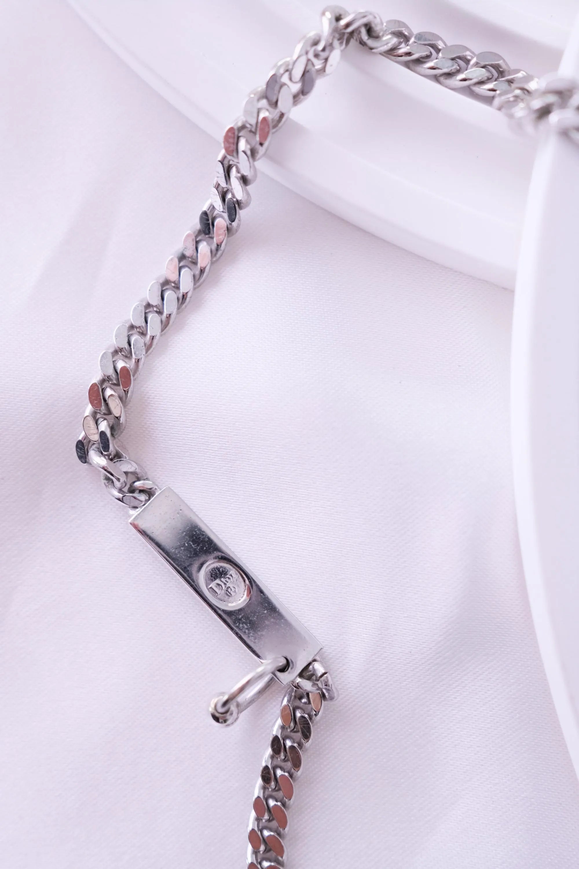 Vintage Christian Dior Necklace, Bridal Necklace, Vintage Necklace, Personalised Gifts, Choker Necklace Silver, CD Logo, Gift for Her