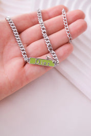 Vintage Christian Dior Necklace, Bridal Necklace, Vintage Necklace, Personalised Gifts, Choker Necklace Silver, CD Logo, Gift for Her
