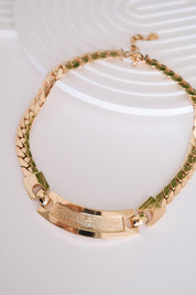 Vintage Christian Dior Necklace, Dior Chain Necklace, Dior Gold Chain  necklace curb chain  Necklace, Gift for her, gold wheat chain  choker