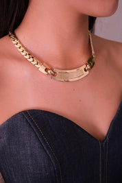 Vintage Christian Dior Necklace, Dior Chain Necklace, Dior Gold Chain  necklace curb chain  Necklace, Gift for her, gold wheat chain  choker