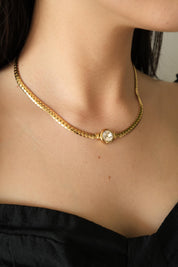 Vintage Christian Dior dainty necklace, elegant designer jewelry gift for her