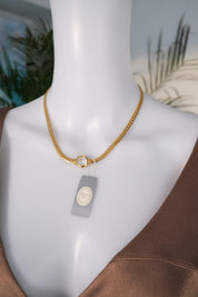Vintage Christian Dior dainty necklace, elegant designer jewelry gift for her