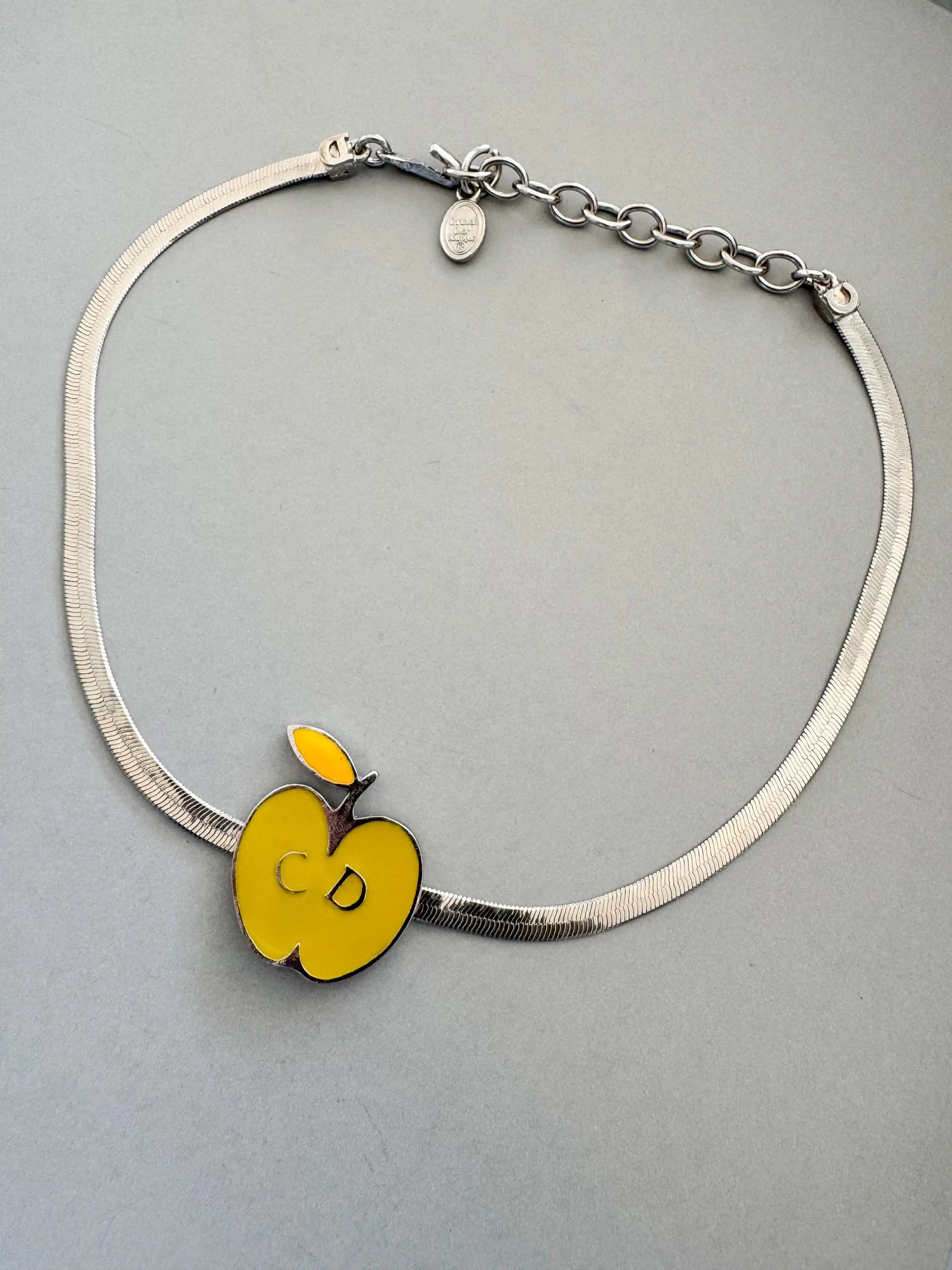 Vintage Christian Dior Necklace, Apple Choker necklace , Collector Item, Jewelry for women, Jewelry necklace, Gift for her