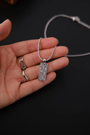 Christian Dior vintage rectangular pendant measuring approximately 3 cm on a 43 cm necklace